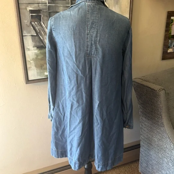 Anthropologie Chambray Denim Shirt Dress - Picture 4 of 11